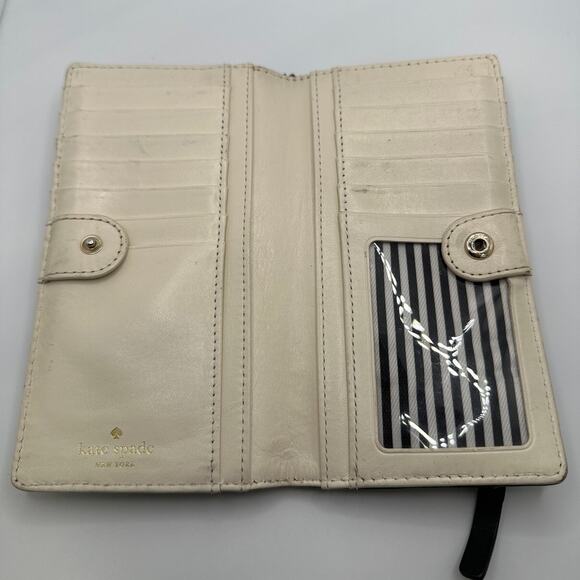 KATE SPADE New York Black North Court Bow Stacy Wallet - Picture 3 of 7